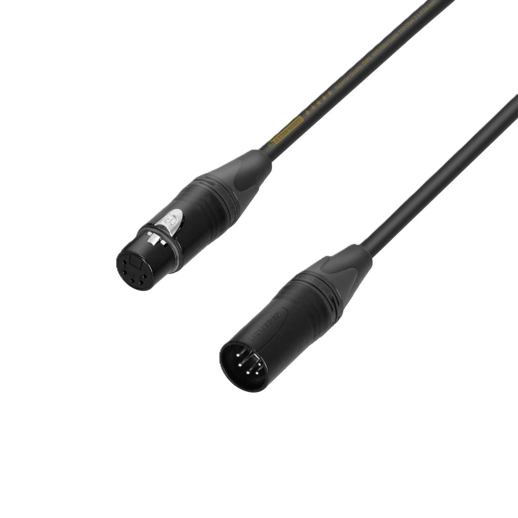 5-Star Adam Hall DMX AES/EBU Cable 1 Pair XLR 5p (1.5m)