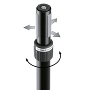 21340 K&amp;M Wind Up Tussenpaal 92-152 cm met Ring Lock M20 Zwart