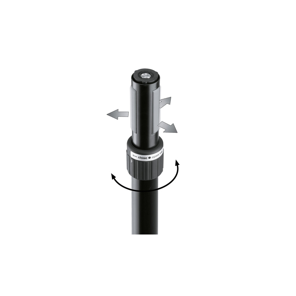 21340 K&amp;M Wind Up Tussenpaal 92-152 cm met Ring Lock M20 Zwart