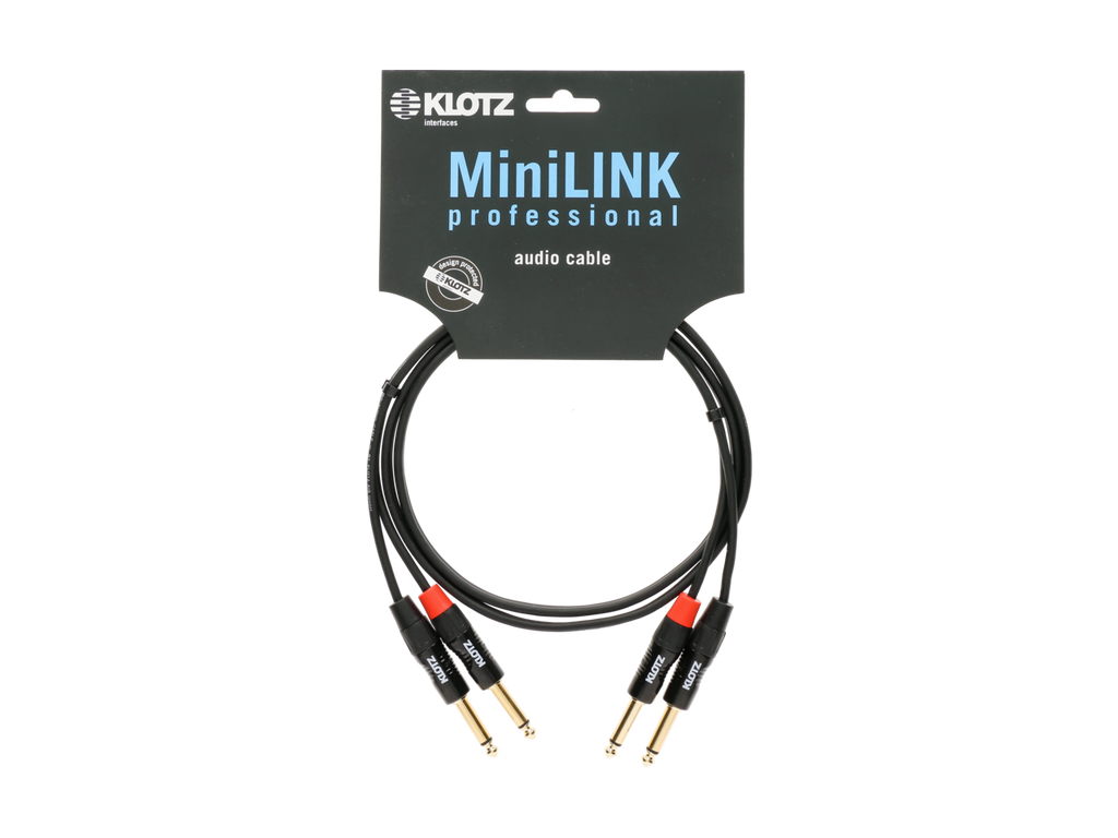 KT-JJ090 Klotz Dubbele Mono Jackkabel (0,9m)