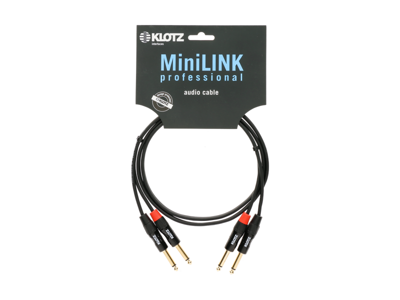 KT-JJ090 Klotz Dubbele Mono Jackkabel (0,9m)