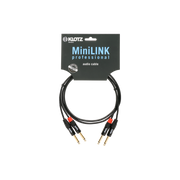 KT-JJ090 Klotz Dubbele Mono Jackkabel (0,9m)