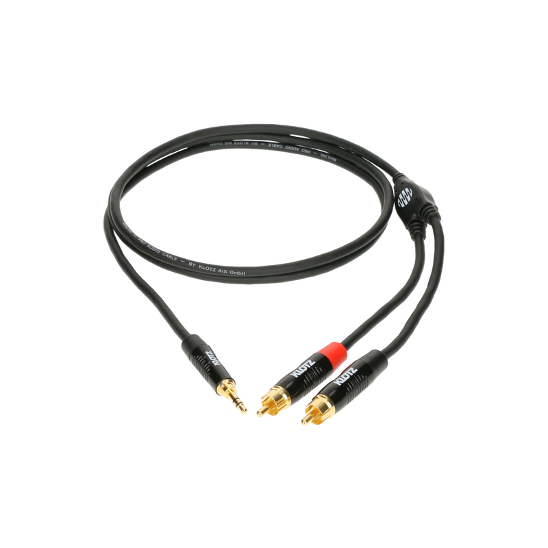 KY7-090 Klotz Signaalkabel Mini-Jack naar 2x RCA (0.9m)