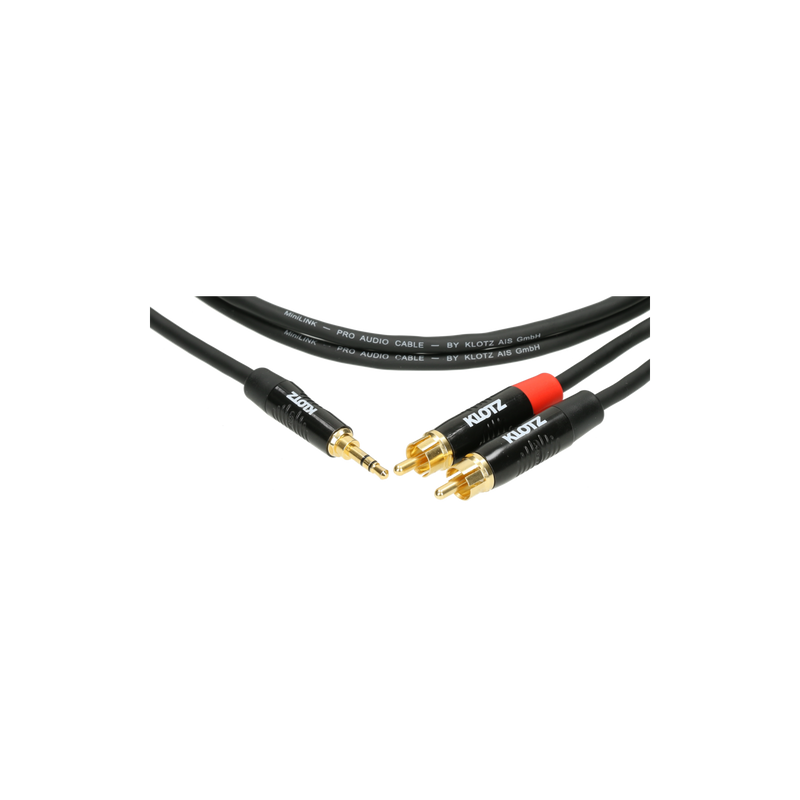 KY7-090 Klotz Signaalkabel Mini-Jack naar 2x RCA (0.9m)