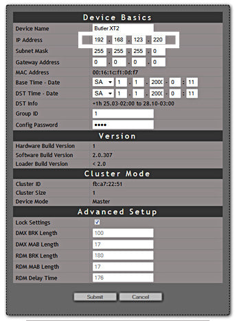 Butler XT2 ECUE DMX CONTROLLER 1024 DMX/RDM CHANNELS EX VOE.