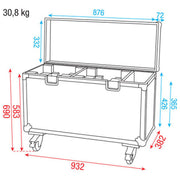 Case voor 2 x Phantom 75 Beam/Spot of 2 x Phantom 95 Dap Audio