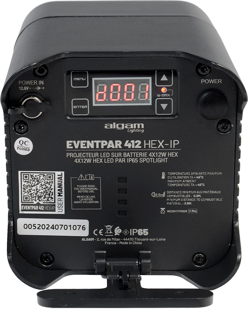 EVENTPAR 412 HEX-IP Algam Lighting Batterijgevoede Uplighter