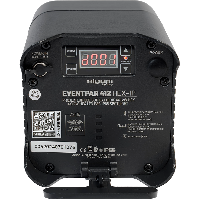 EVENTPAR 412 HEX-IP Algam Lighting Batterijgevoede Uplighter