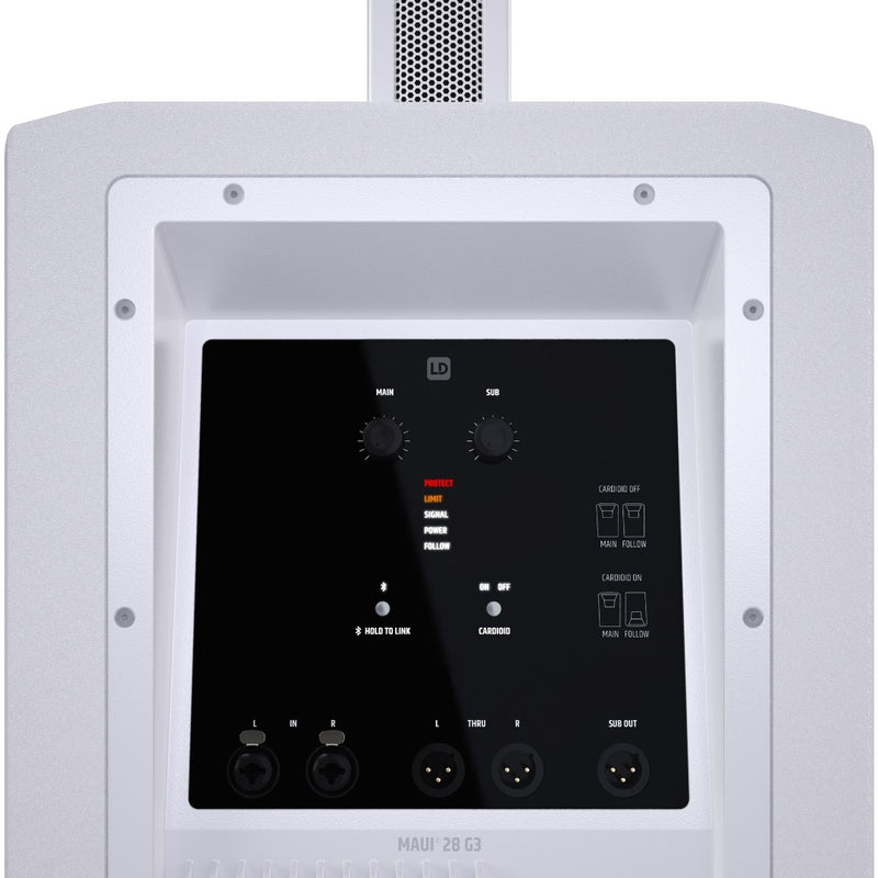 MAUI 28 G3 LD Systems Actief PA-Systeem (Wit)