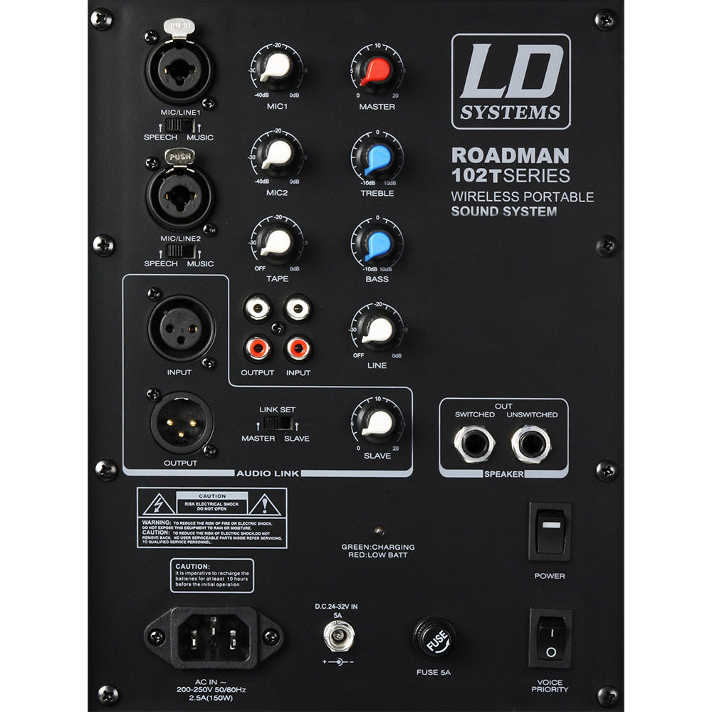 Roadman 102 LD Systems Mobiele Batterijluidspreker met Draadloze Microfoon