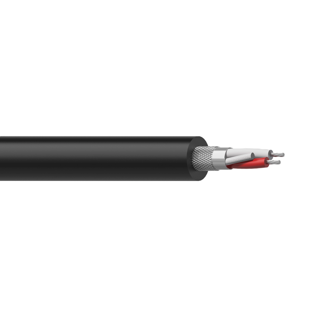 MC405/1 Procab Microfoonkabel 2x0.23mm² 100m (Zwart)
