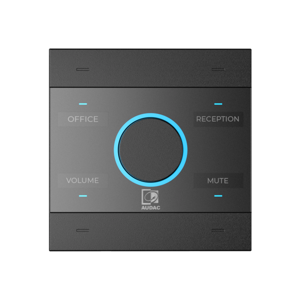 NCP105/B Audac Universele Netwerk/PoE Wandpaneelcontroller (Zwart)