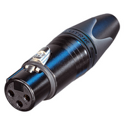 NC3FXX-BAG 3-Pin XLR-Connector Vrouwelijk Zwart Neutrik