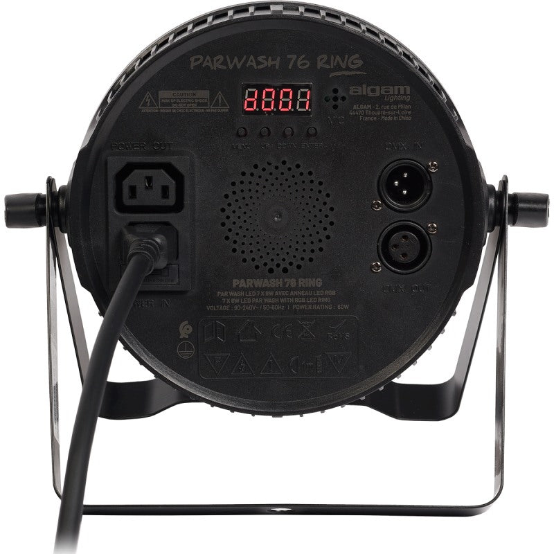 PARWASH 76 RING ALGAM LIGHTING 7x6W Led Wash + RGB Ring