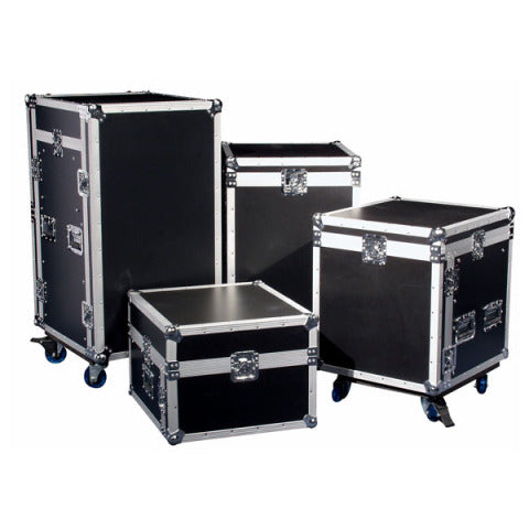 COMBI CASE 19" 10 UNITS + 10UNITS TOP INCL. WIELEN