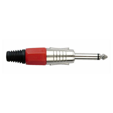 JMK-102NR JACKPLUG 6.3 MONO NIKKEL MET RODE EINDDOP DAP AUDIO