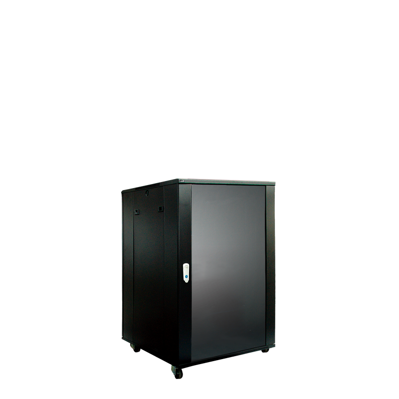 SPR618 CAYMON 19" METALEN RACK 18U 60CM MET GLAZEN DEUR