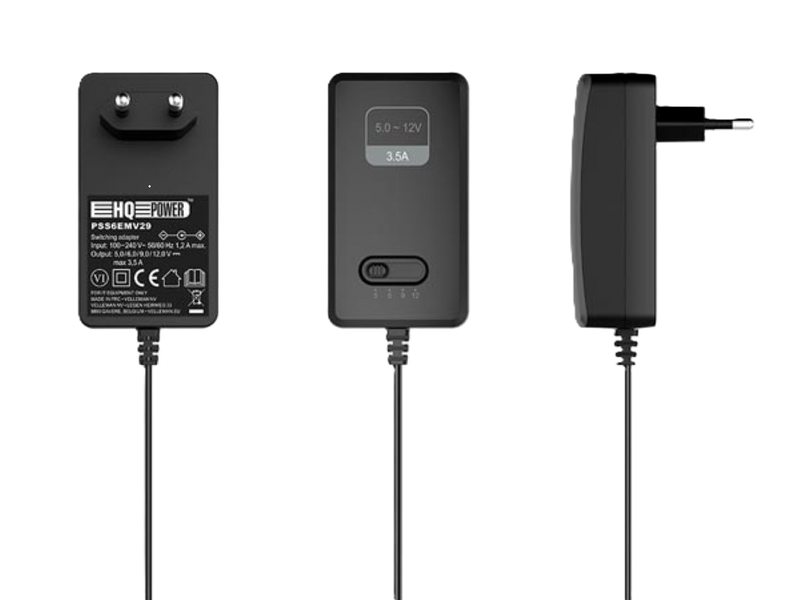 VOEDINGSADAPTOR 240V --> 5-12VDC 3.5A + 6 PLUGGEN HQ POWER