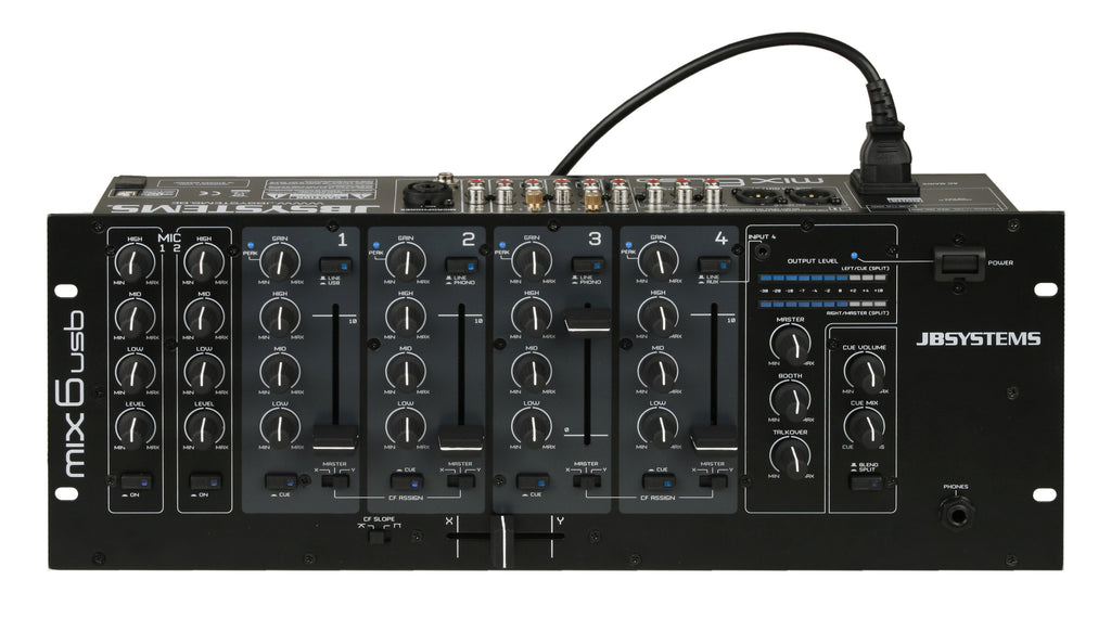 MIX 6 USB JB SYSTEMS 19'' MIXER 6-KANAALS