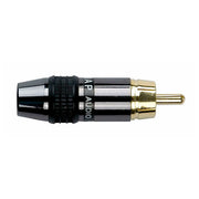 RCA PLUG DAP AUDIO VERGULD ZWART.