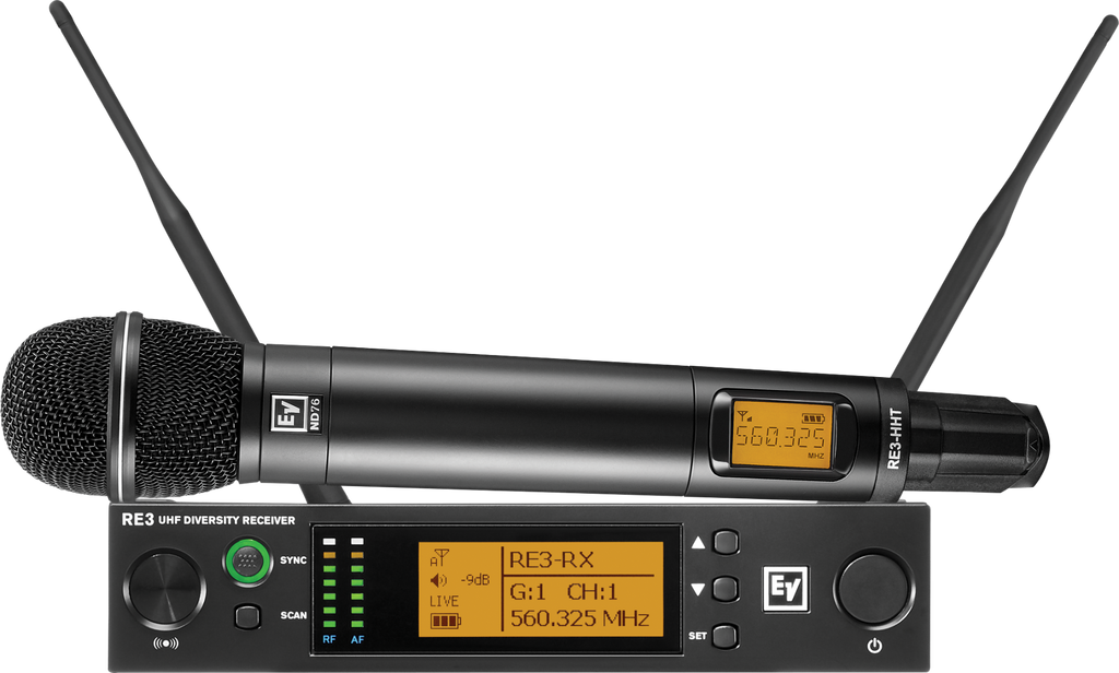 RE3-ND76-8M Electro-Voice Handheld Set (823-865MHz)