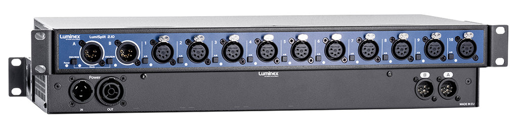 Lumisplit 2.1 DMX Splitter/Merger 2-In/10-Out Luminex