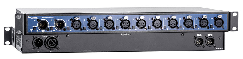 Lumisplit 2.1 DMX Splitter/Merger 2-In/10-Out Luminex