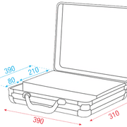 DAP FLIGHTCASE MICROPHONE CASE FOR 7 MIC'S SILVER RIB