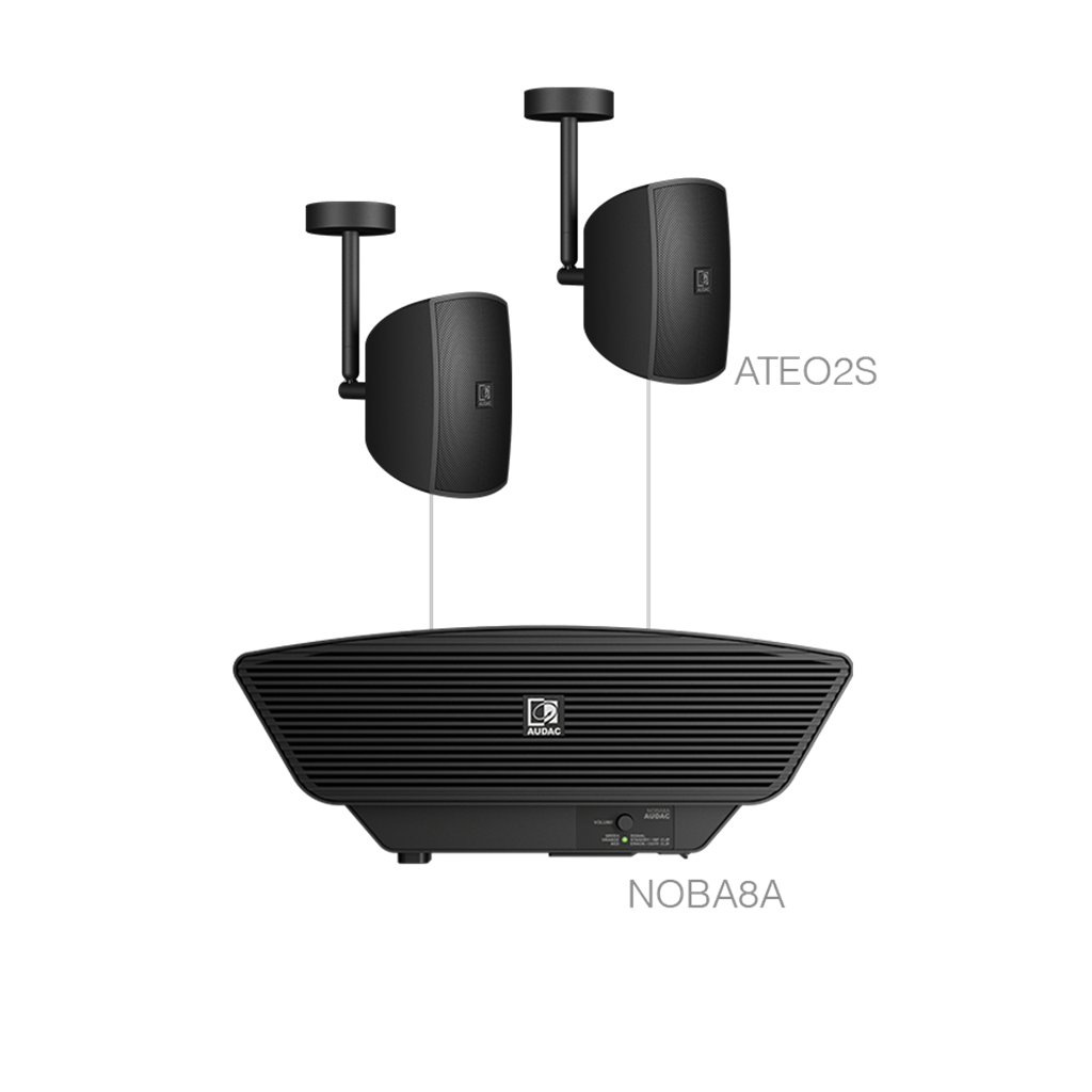 SONA2.3C/B AUDAC  2 x ATEO2S + NOBA 8A ZWART
