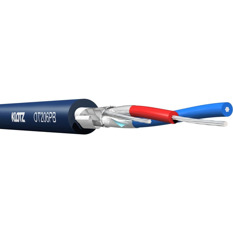 OT206PB DMX / AES / EBU PVC 1 PAAR BLAUW KLOTZ  / ROL 100M PUR MANTEL