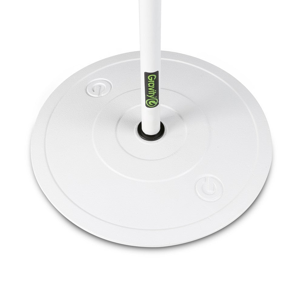 MS 23 W GRAVITY MICROPHONE STAND WITH ROUND BASE WHITE
