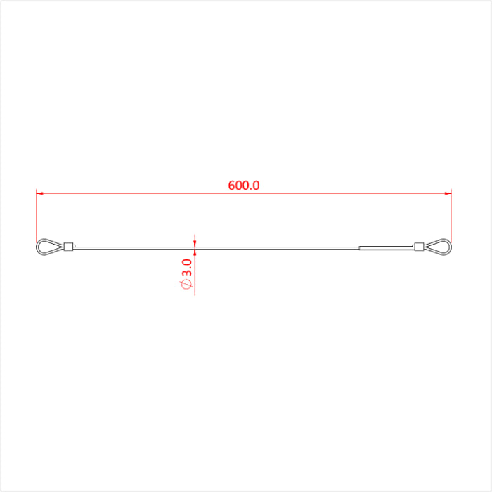 SAFETY BOND 60CM DOUGHTY SWL 100KG/3MM BLACK 2X OOG
