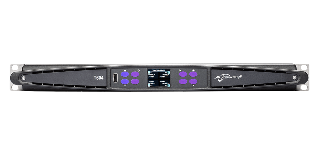 T604 Powersoft 4-Kanaals Versterker met DSP en Dante