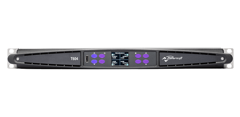 T604 Powersoft 4-Kanaals Versterker met DSP en Dante
