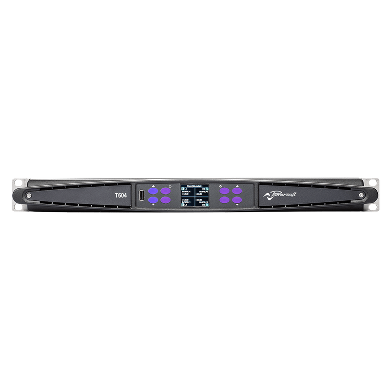 T604 Powersoft 4-Kanaals Versterker met DSP en Dante