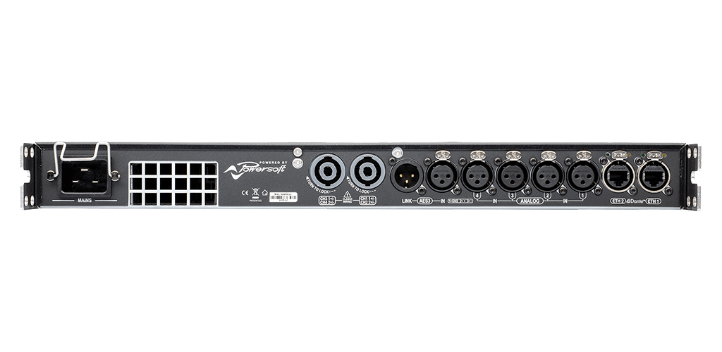 T904 Powersoft 4-Kanaals Versterker met DSP en Dante