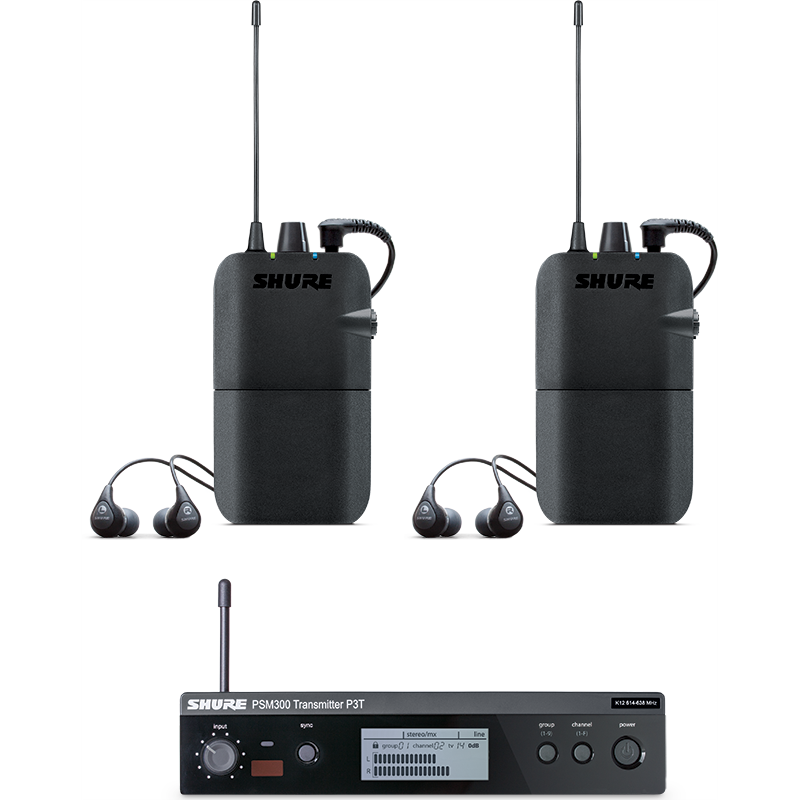 PSM300 SHURE SE112 TWINPACK IN-EAR SYS H20 (518-542 MHz, BE)