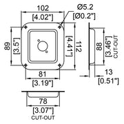 D0949 SCHOTEL VOOR 1 DSIZE NEUTRIK CONNECTOR ZINK PENN ELCOM