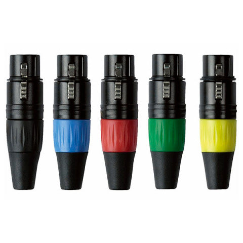 XFK203BR XLR CONNECTOR VROUWELIJK 3 POLIG ZWART MET RODE EINDDOP DAP AUDIO 