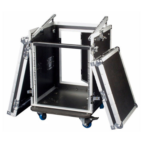 COMBI CASE 19" 10 UNITS + 10UNITS TOP INCL. WIELEN