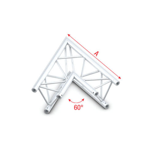 TRUSS DRIEHOEK 30 2WEG HOEK 60Ý PROL. COMPATIBEL + KOPPELING