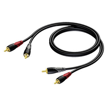 2 x RCA MANNELIJK - 2 x RCA MANNELIJK 3m PROCAB