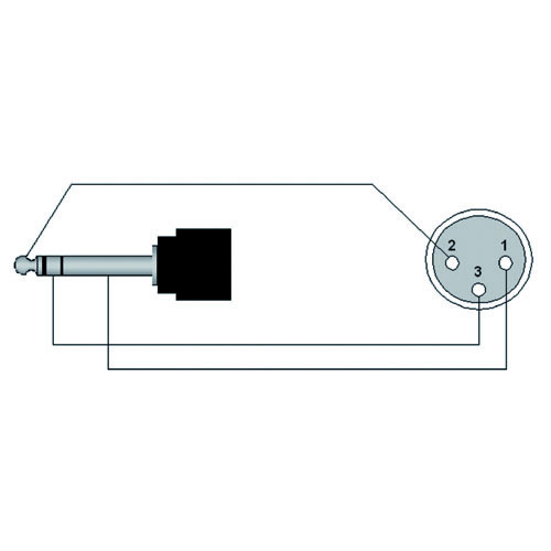 SIGNAALKABEL PROCAB XLR FEMALE-JACK 6.3mm MALE STEREO 1.5m