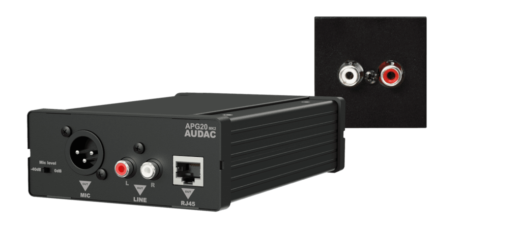 WP45L/B AUDAC APG20 SET + LINE IN