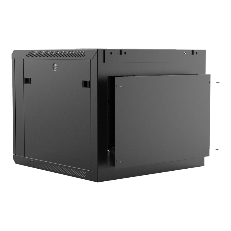 WPR609R/B   WALL MOUNT RACK 19" 9U 600MM DIEP GLAZEN DEUR