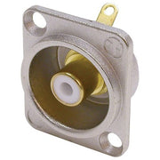 NF2D-9 RCA CHASSIS SILVER HOUSING D-SIZE WHITE NEUTRIK