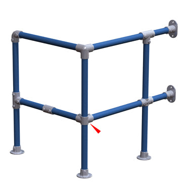 PIPECLAMP CORNER PLUS THROUGH TUBE DOUGHTY
