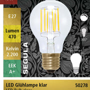 LED LAMP HELDER E27 6 WATT 2200K SEGULA
