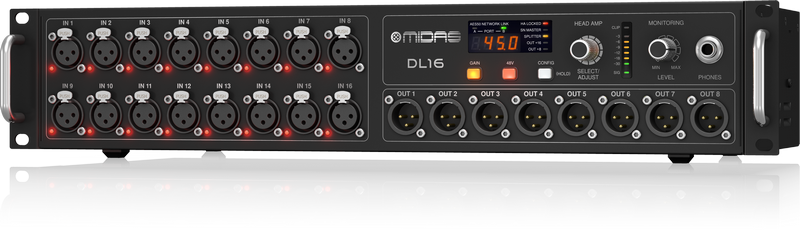 DL16 MIDAS DIGITALE STAGEBLOK 16 INPUTS /8 OUTPUTS