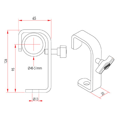 LAMPENKLEM STANDAARD 50MM DOUGHTY